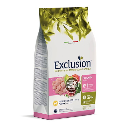 Exclusion MEDITERRANEO Monoprotein - Puppy Medium - Huhn Haustier  Onlineshop Schweiz