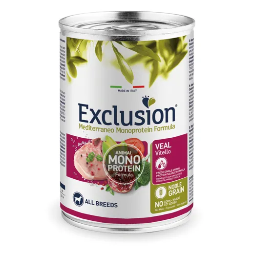 Exclusion Mediterraneo Hundefutter Kalb