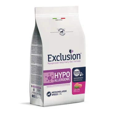 Exclusion HYPOALLERGENIC VET - Adult Medium & Large - Schwein & Erbsen