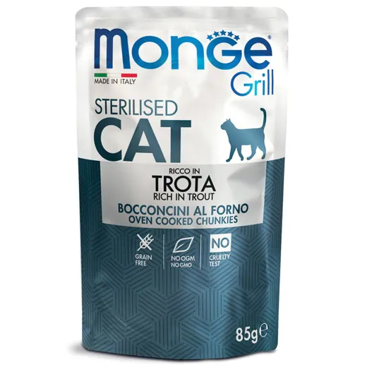 Monge Katzenfutter Übergewicht Forelle Kartoffeln