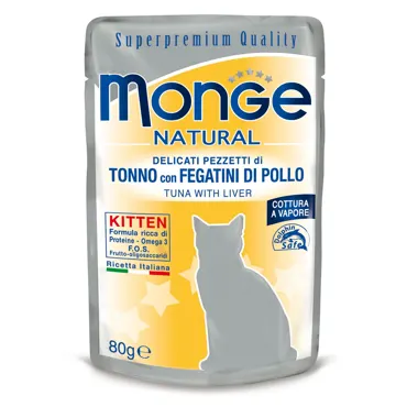 Monge Natural Cat Beutel - Kitten Thunfisch & Leber