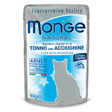 Monge Natural Cat Beutel - Thunfisch & Sardellen