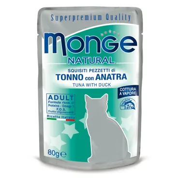 Monge Natural Cat Beutel - Thunfisch & Ente