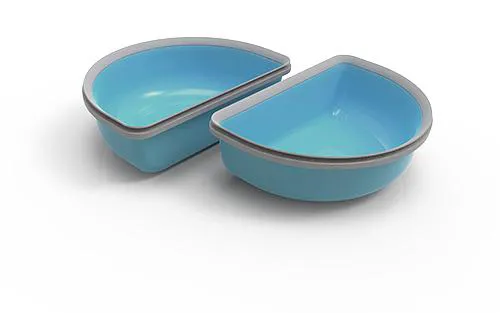 Halbschalen 2er-Set blau für SureFeed Futterautomat Connect