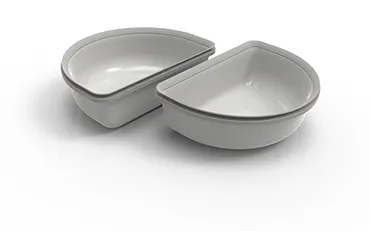 Halbschalen-Set für Futterautomat Connect, 2er-Set, Grau