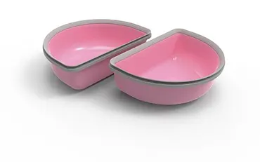 Halb-Schalen-Set für Futterautomat Connect, 2er-Set, Pink