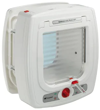 Ferplast Katzentüre Swing Microchip Weiss