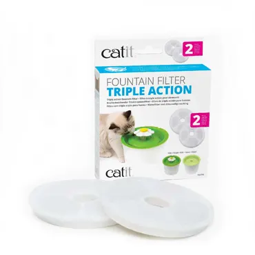 Catit 2.0 Triple Action Filter, 2er-Pack - Ersatzfilter Flower Fountain