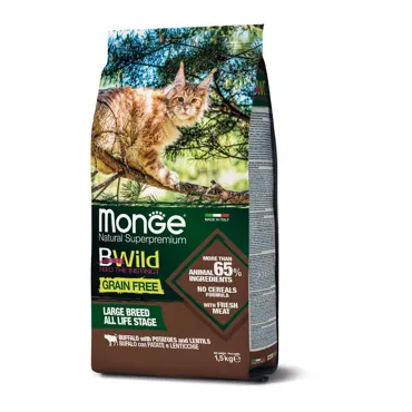 Monge Bwild Grain Free - Adult Large Büffel 1,5kg