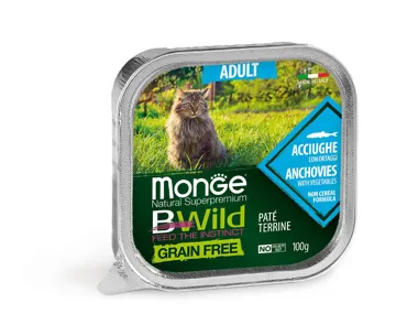Monge Bwild Grain Free - Schale Adult Sardellen