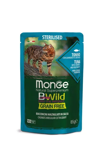 Monge Bwild Katzenfutter Thunfisch Garnelen