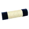 Sisal Säule mit blauem Plüsch.