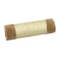 Sisal Säule mit braunem Plüsch.