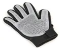 Fellpflege Handschuh mit Fingern Grau