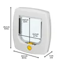 Abmessung Ferplast Katzenklappe Swing 3