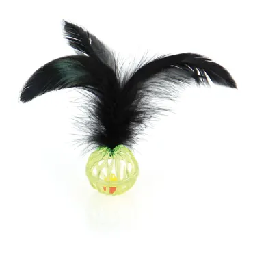 swisspet Katzenspielball Mike mit Feder & Glöckchen