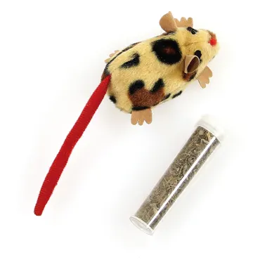 swisspet Plüsch-Leuchtmaus mit Catnip-Trommel