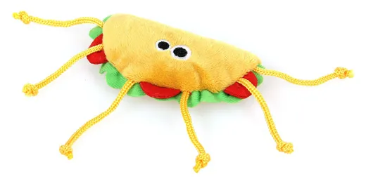 swisspet Plüsch-Taco mit Catnip Hellbraun