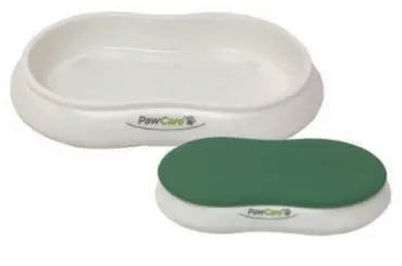 PawCare Kunststoff-Futternapf, weiss/grün