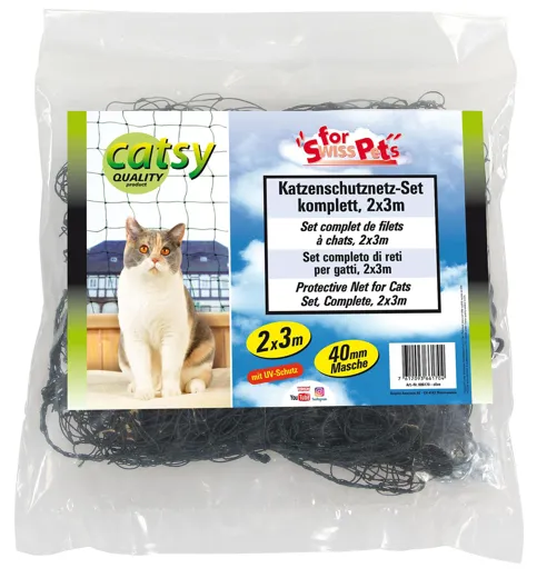 swisspet Catsy Universal Katzennetz Set Komplett Olive