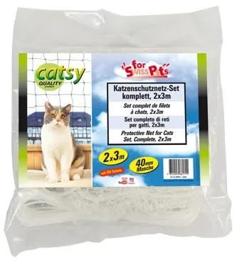 swisspet Catsy Universal Katzennetz-Set Komplett Weiss