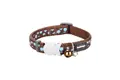 RedDingo Katzenhalsband Braun mit blauen Punkten