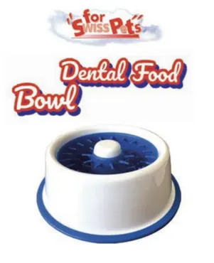 swisspet Dental-Antischling-Napf, Blau/Weiss