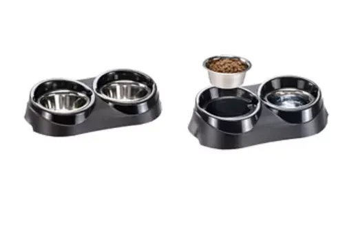 Ferplast Doppelnapfständer Duo Feed, Schwarz