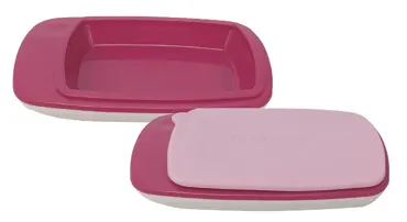 PawCare Futternapf mit Deckel, Weiss/Pink, 300ml