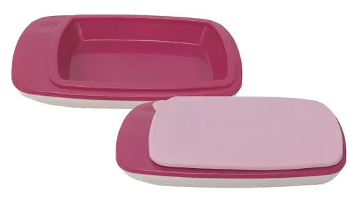 PawCare Futternapf mit Deckel, Weiss/Pink, 300ml