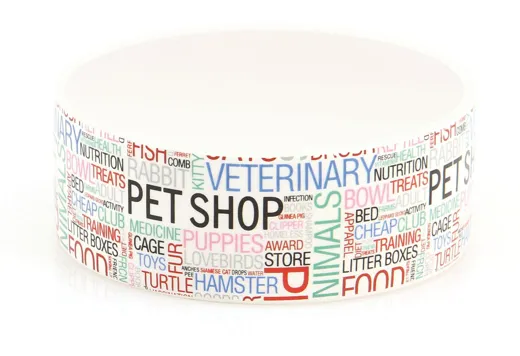 swisspet Keramiknapf ,,PETSHOP,,