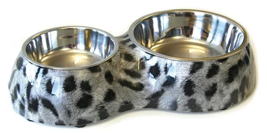 swisspet Melamin Doppelnapf Leopard