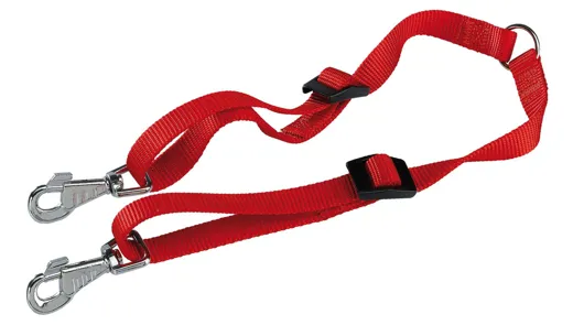 Leinen Koppel Twin Rot