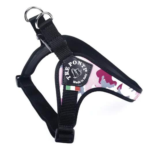 TrePonti Hundegeschirr verstellbar Pink Camouflage
