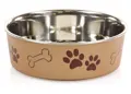 swisspet Edelstahlnapf Bella Bone, Braun