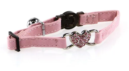 Deluxeline Halsband Diamonds mit Herz Rosa