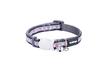 RedDingo Design Katzenhalsband Flamingo Cool Grau