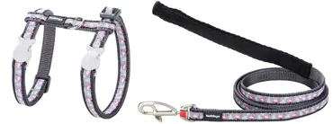 RedDingo Design Geschirr und Leine Design Flamingo Cool Grau