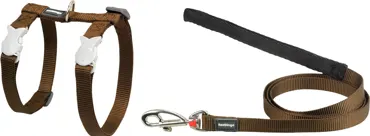 RedDingo Classic Geschirr und Leine Plain Braun