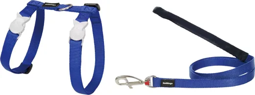RedDingo Geschirr und Leine Classic Plain Dunkelblau