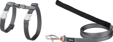 RedDingo Classic Katzengeschirr und Leine Plain Cool Grau