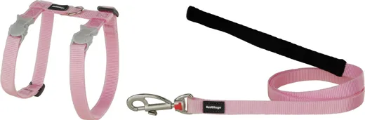 RedDingo Geschirr und Leine Classic Plain Pink Rosa