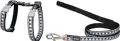 RedDingo Geschirr und Leine Reflective Fisch Schwarz