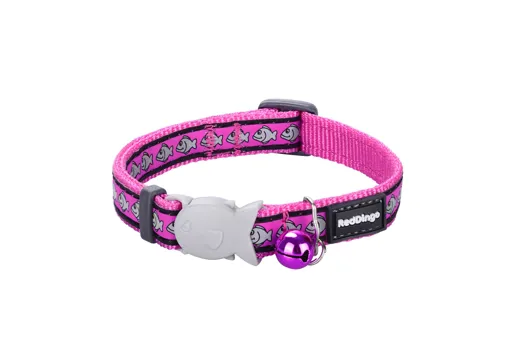 RedDingo Katzenhalsband Reflective Fisch Pink