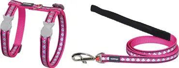 RedDingo Reflective Geschirr und Leine Fisch Rosa