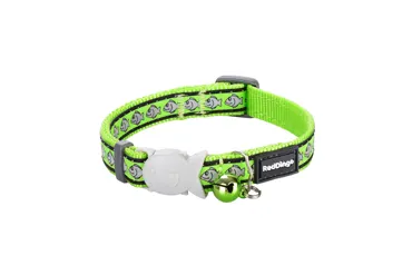 RedDingo Reflective Katzenhalsband Fisch Lime Grün