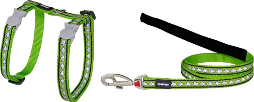 RedDingo Geschirr und Leine Reflective Lime Grün