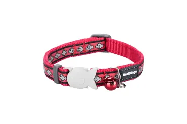 RedDingo Reflective Katzenhalsband Fisch Rot