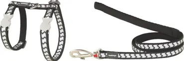 RedDingo Reflective Geschirr und Leine Ziggy Schwarz