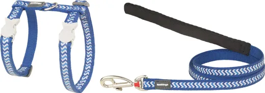 RedDingo Geschirr und Leine Reflective Ziggy Dunkelblau